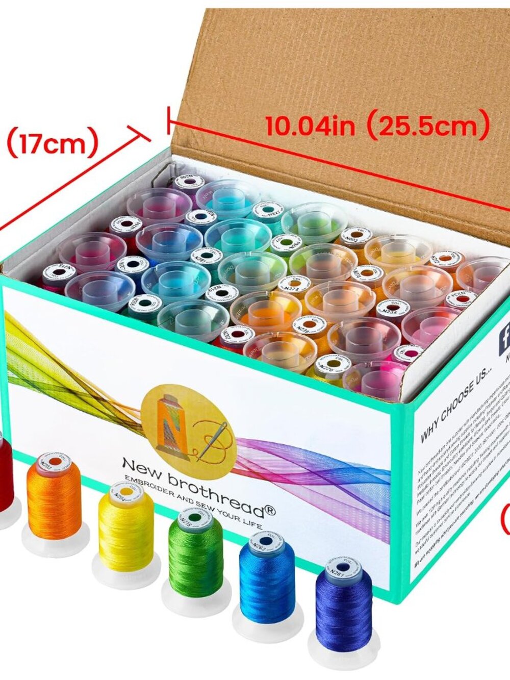 80 Spools Polyester Embroidery Machine Thread Kit - Picture 2 of 7